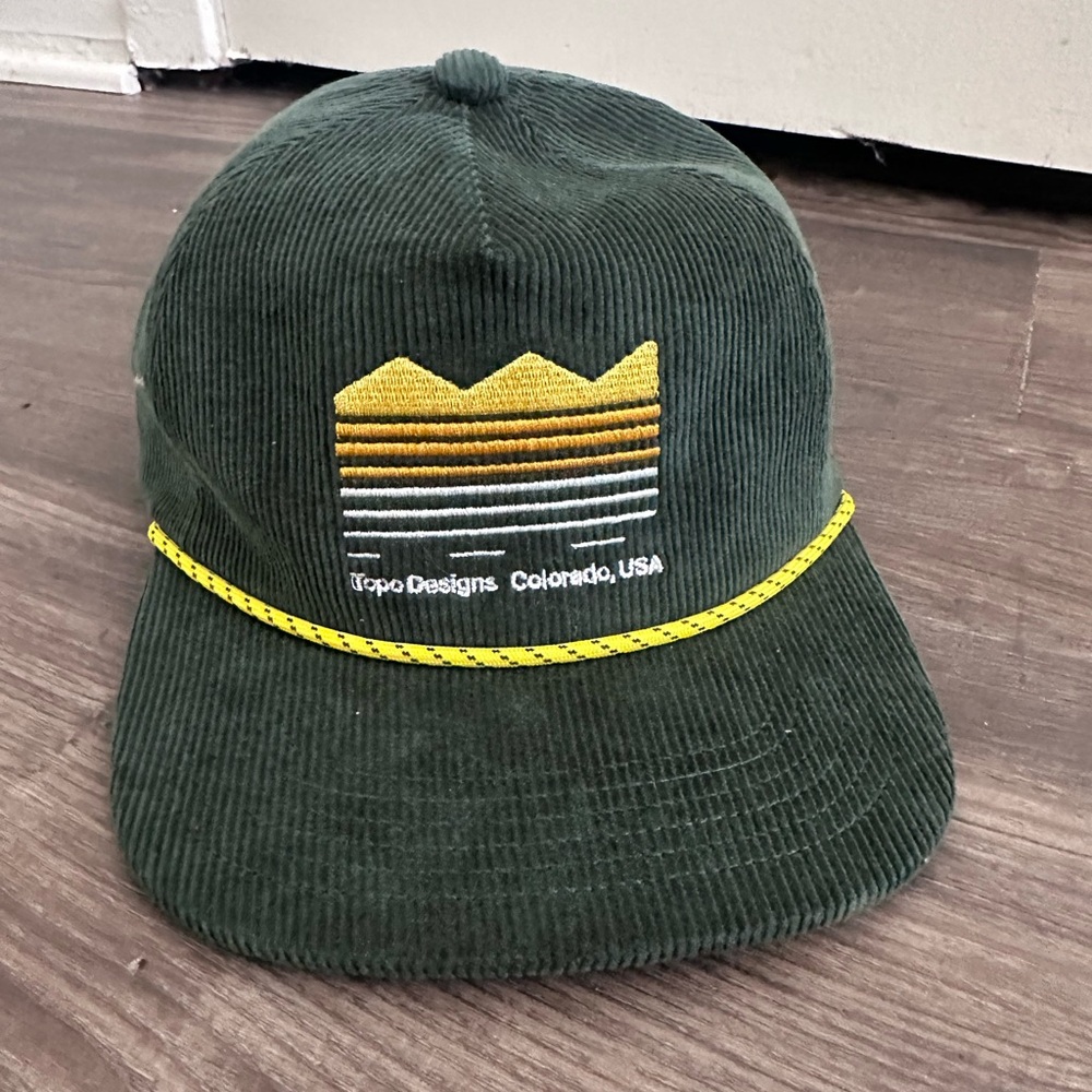 Topo Designs Green Corduroy Hat